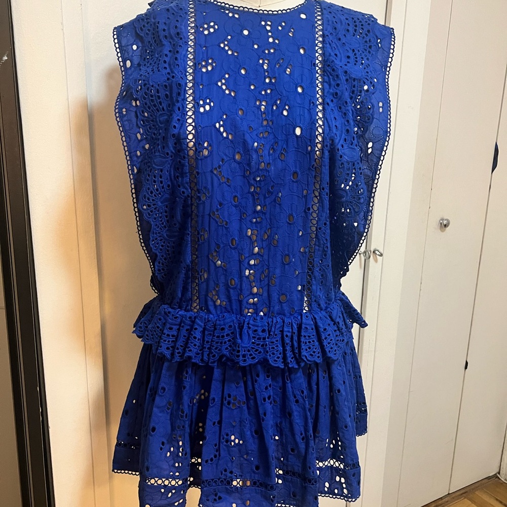 Zimmermann blue lace cover-up